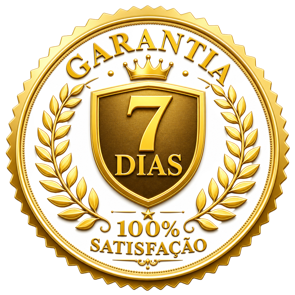 Selo de garantia de 7 dias com 100% de satisfação